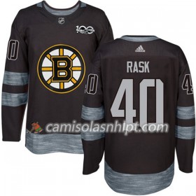 Camisola Boston Bruins Tuukka Rask 40 1917-2017 100th Anniversary Adidas Preto Authentic - Homem